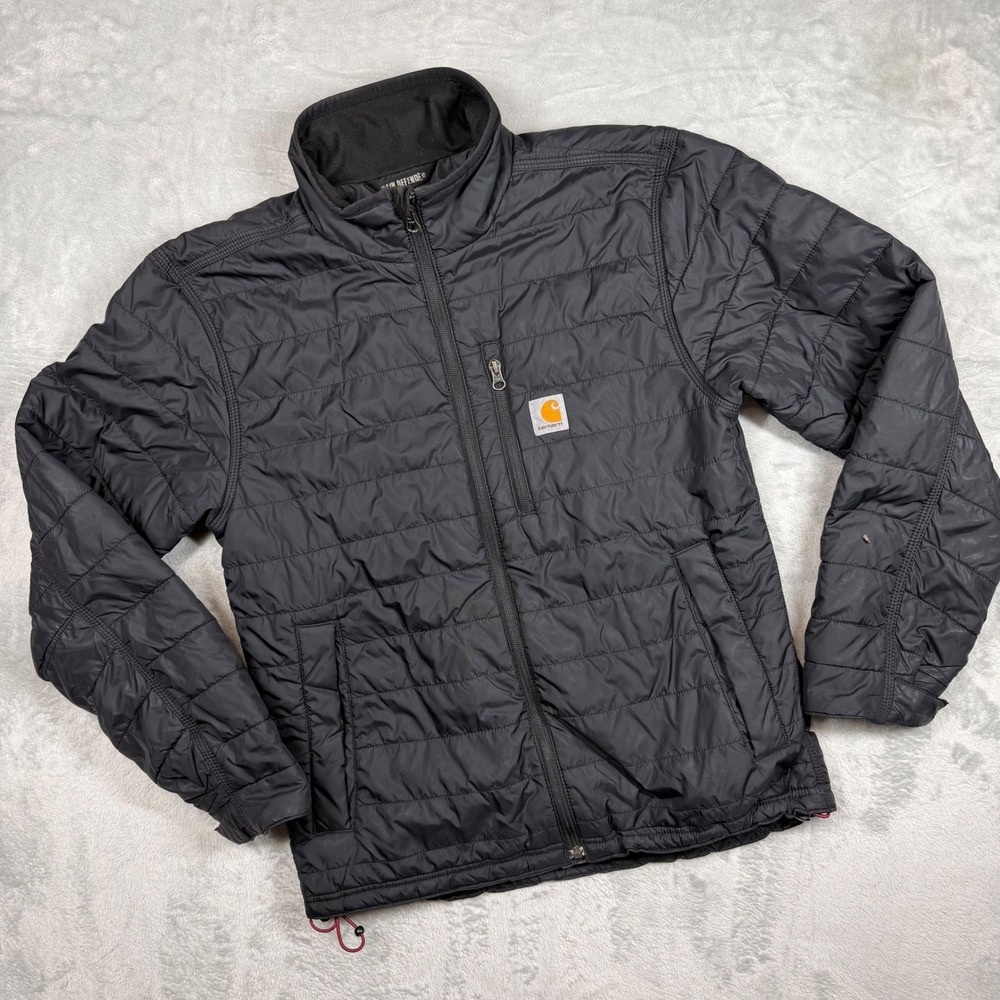 Carhartt Rain Defender Gilliam Jacket Mens Small Black Quilted Puffer 102208-001